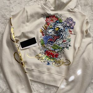 NWT Ed Hardy x UO cropped hoodie